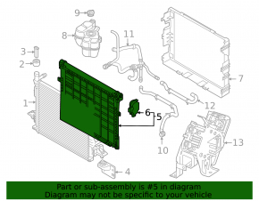 Volkswagen ID.4 21-25 radiator deflector blind assembly with motor