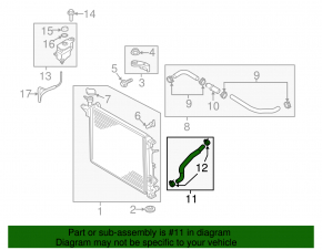 Cooling pipe lower Kia Sorento 16-20 2.4