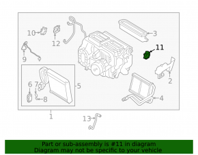 Actuator motor for the heater ventilation system of the Infiniti QX50 19-25