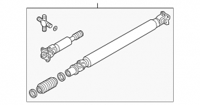 Front driveshaft for Nissan Frontier 24-26 4WD