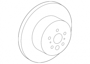 Rear left brake disc Lexus ES350 07-12