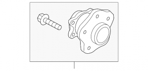 Nissan Leaf 11-12 rear right hub with casing, dented casing
