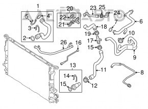 Cooling pipe lower Audi A6 C7 12-15 pre-rest 2.0