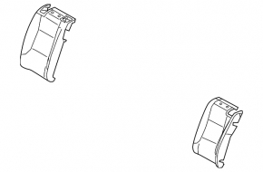 Left rear seat backrest for Audi A6 C7 12-18, black leather