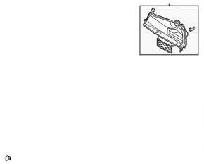Right arch trim Audi A6 C7 16-18 rest, black