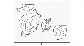 Trunnion with hub rear right Audi Q7 16- 107 mm
