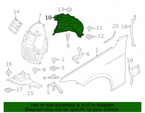 Mudguard front right rear part BMW 4 F32/33/36 14-20