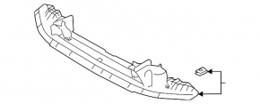 Subaru Ascent 19-22 front bumper lower center mount