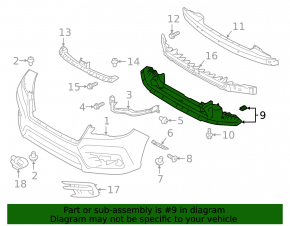 Subaru Ascent 19-22 front bumper lower center mount