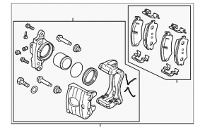 Front left caliper Hyundai Ioniq 17-22