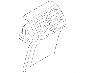Rear center console trim with air vent for VW Golf 15-17, black, scratches