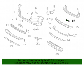 Front Bumper Upper Absorber Mount Left Nissan Rogue 21-23