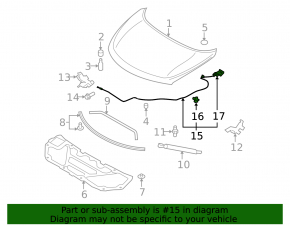 Nissan Murano Z51 09-14 Hood Release Cable
