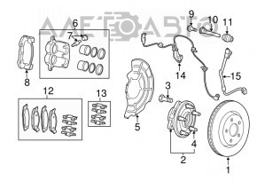 Brake hose front right Jeep Grand Cherokee WK2 11-21 RWD