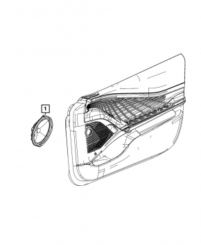 Front left door speaker for Jeep Grand Cherokee WL 21-25 ALPINE