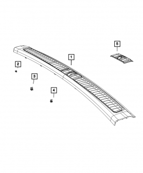 Jeep Grand Cherokee WL 22-26 black trunk opening trim