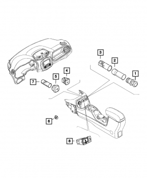 USB AUX block Jeep Renegade 19-23