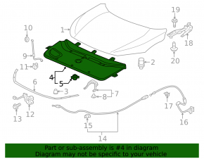 Hood insulation Honda Civic X FC 16-21