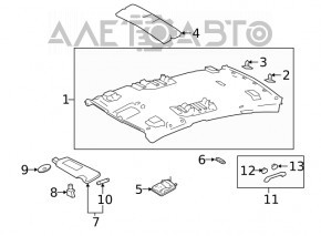 Left ceiling handle for Toyota Camry v70 18-24