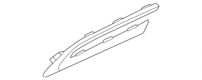 Right rear bumper molding for Audi Q5 80A 21-24 chrome