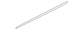 Door molding upper rear right Hyundai Santa FE Sport 13-18