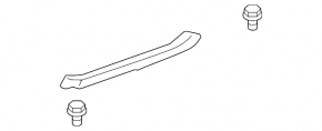 Front left inner door sill plate for Acura MDX 07-09 black