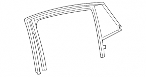 Rear left glass seal with triangle Chevrolet Volt 16 - missing molding