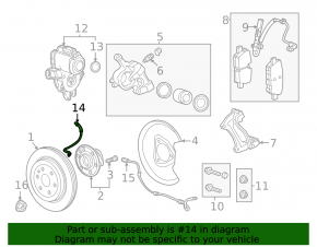 Rear left brake hose Chevrolet Equinox EV 24-26