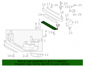 Front bumper guard for Audi A5 08-12