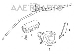Left side curtain airbag for Audi Q3 8U 15-18, rusty squib