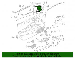 Air duct for front left door trim Audi A3 22-26
