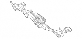 Windscreen wiper linkage with motor Mercedes X167 GLS 24-26