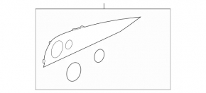Mercedes W213 E 17-23 rear left door trim molding, dark wood, Burmester, scratches, broken fasteners