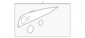 Mercedes W213 E 17-23 rear left door trim molding, dark wood, Burmester, scratches, broken fasteners