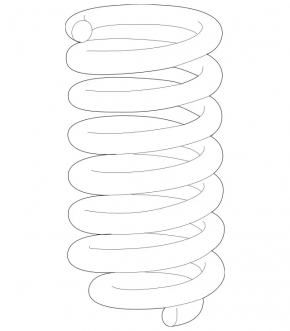 Front left spring Mercedes GLC 16-22 stiffness 4 white, 1 yellow