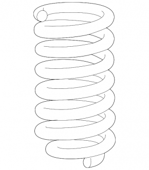 Front left spring Mercedes GLC 16-22 stiffness 4 white, 1 yellow