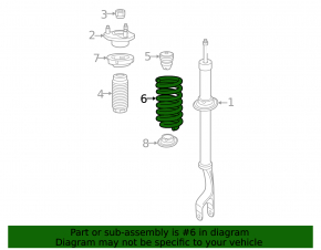 Front left spring Mercedes GLC 16-22 stiffness 4 white, 1 yellow