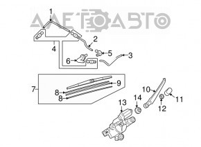Rear wiper motor Mazda3 MPS 09-13