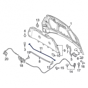 Support bonnet stop Ford Focus mk3 11-18