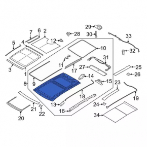 Hatch assembly Ford Edge 15-18 panorama