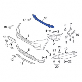 Front Bumper Reinforcement Ford Explorer 20-24