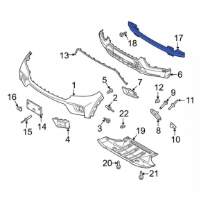 Front Bumper Reinforcement Ford Explorer 20-24