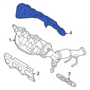 Exhaust manifold guard for the Ford Escape MK4 20-25 hybrid