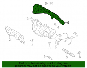 Exhaust manifold guard for the Ford Escape MK4 20-25 hybrid