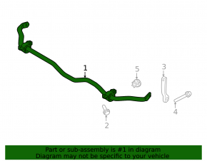 Rear stabilizer bar for Porsche Cayenne 19-23