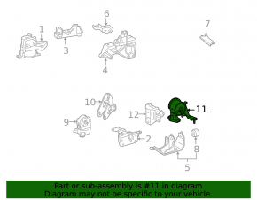 Rear engine mount for Toyota RAV4 06-12 3.5