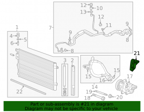GMC Terrain 18-LYX Air Conditioning Compressor Bracket, LSD