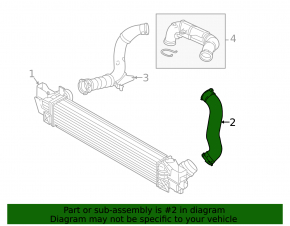 Intercooler pipe left BMW X1 F48 16-22 B46