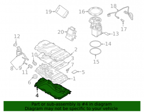 Fuel tank housing BMW 3 G20 21-25 plug-in lower part