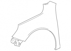 Front left wing Chevrolet Malibu 13-15